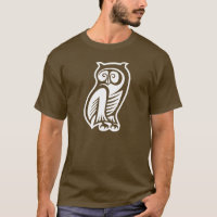 Symbole de hibou blanc