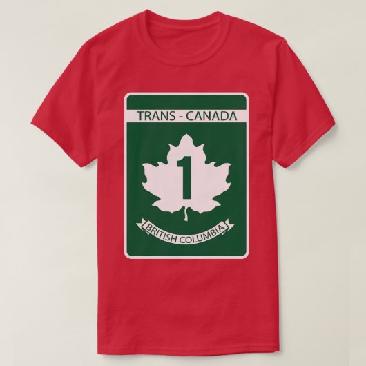 T-shirt Symbole de la Colombie-Britannique de Trans Canada (Design devant)