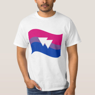 T-shirt Symbole de la fierté bisexuelle Drapeau ondulé