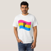 T-shirt Symbole de la fierté Pansexuel drapeau ondulé (Devant entier)