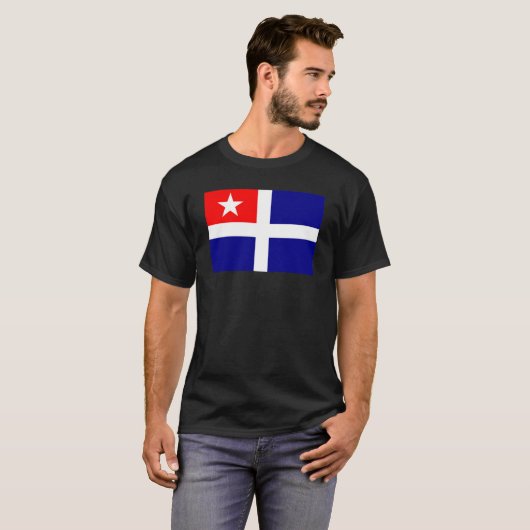 T-shirt symbole de la Grèce de drapeau de région de Crète (Devant entier)