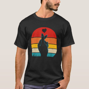 T-shirt Symbole de la main du cœur de la K Pop Drame vint