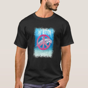 T-shirt Symbole de la paix des dauphins d'amour Océan Vie 