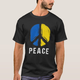 T-shirt Symbole de la paix drapeau ukrainien - Paix ukrain