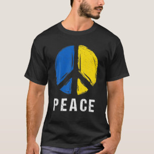 T-shirt Symbole de la paix drapeau ukrainien - Paix ukrain
