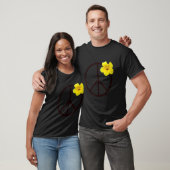 T-shirt SYMBOLE DE LA PAIX Fleur d'Hibiscus Jaune (Unisexe)