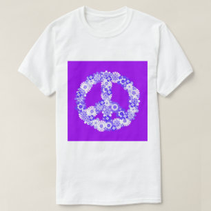 T-shirt SYMBOLE DE LA PAIX POPULAIRE Floral