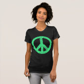 T-shirt Symbole de la Paix Scribblée - Mint Green (Devant entier)