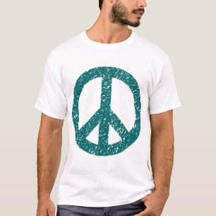 T-shirt Symbole de la Paix Scribblée - Moss Green