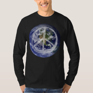 T-SHIRT SYMBOLE DE LA PAIX SUR LA PLANÈTE MONDIALE DANS LA