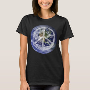 T-SHIRT SYMBOLE DE LA PAIX SUR LA PLANÈTE MONDIALE DANS LA