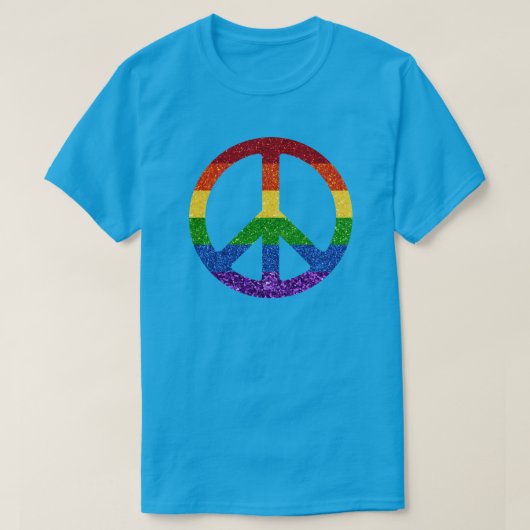 T-shirt SYMBOLE DE LA Parties scintillant LGBT arc-en-ciel (Design devant)