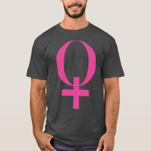 T-shirt Symbole de la planète Vénus (rose)