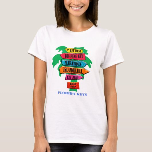 T-shirt Symbole de la route Florida Keys (Devant)