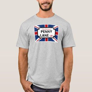 T-shirt Symbole de la rue Penny Lane avec Union Jack