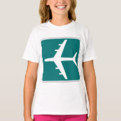 T-shirt Symbole de l'aéroport Icône Voyage de l'avion (Devant)