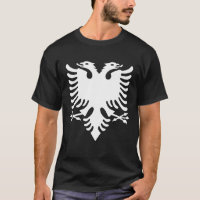 Symbole de l'aigle albanais noir et blanc