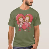 T-shirt Symbole de l'amour (Devant)