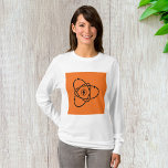 T-shirt Symbole de l'énergie atomique Science et technolog<br><div class="desc">Montrez votre amour pour la science avec style avec ce T-shirt à manches longues pour femmes avec un design audacieux d'énergie atomique. L'élégant atome noir et le graphisme éclair s'opère contre le tissu, offrant une ambiance moderne et geek-chic parfaite pour l'usure quotidienne. Idéal pour les professeurs de sciences, les amateurs...</div>