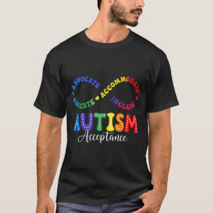 T-shirt Symbole de l'infini de sensibilisation à l'or acce