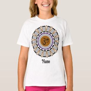 T-shirt Symbole de l'Om de Yoga de Mandala Spirituelle Vio