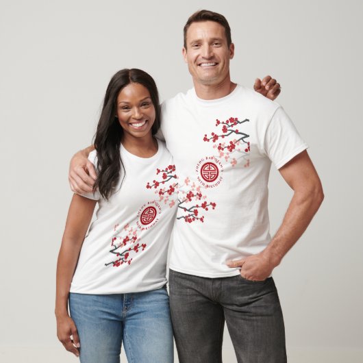 T-shirt Symbole de longévité des fleurs de cerises Anniver (Unisexe)