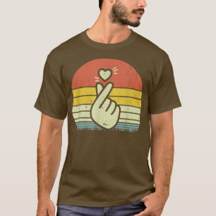 T-shirt Symbole de main K-pop Coeur K-drama Pop coréen Mus