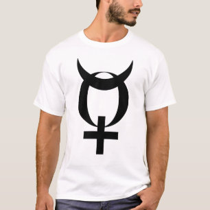 T-shirt Symbole de mercure de la planète (noir)