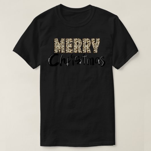 T-shirt Symbole de Noël léopard (Design devant)