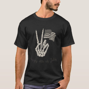 T-shirt SYMBOLE DE PAIX 4 juillet Drapeau Américain