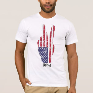T-shirt Symbole de paix du pavillon des États-Unis