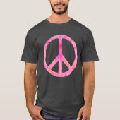 T-shirt Symbole de paix en teinture rose (Devant)