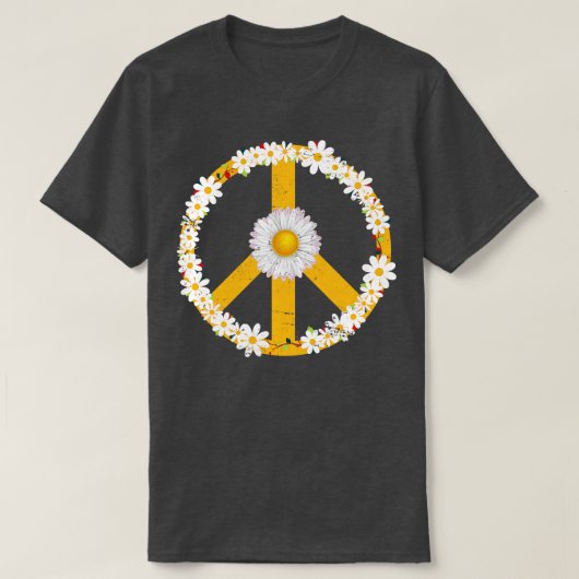 T-shirt SYMBOLE DE PAIX FLEURIE Daisy (Design devant)
