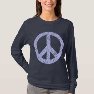 T-shirt Symbole de paix griffonné - bleu de poudre