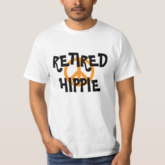 T-shirt Symbole de paix Hippie à la retraite (Devant)
