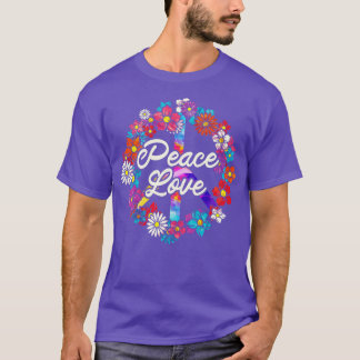 T-shirt Symbole de paix Hippie-Fleur 1