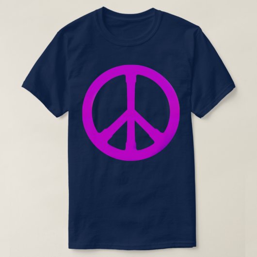 T-shirt symbole de paix pourpre (Design devant)