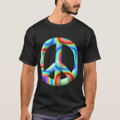 T-shirt Symbole de Paix Rétro 3D (Devant)