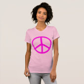 T-shirt Symbole de paix rose pâle (Devant entier)