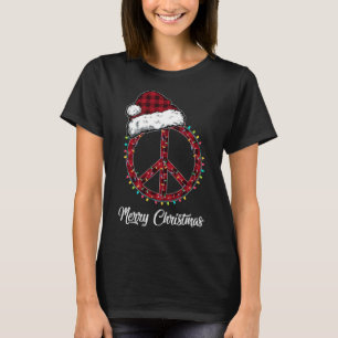 T-shirt SYMBOLE DE PAIX Rouge Feux de Noël Hippie Costu