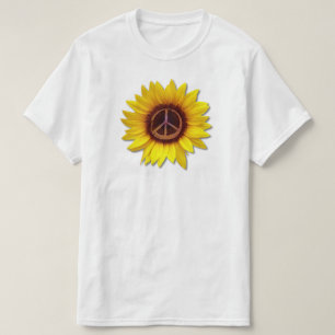 T-shirt Symbole de paix tournesol ukrainien signe d'amour 