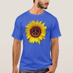 T-shirt Symbole de paix tournesol ukrainien signe d'amour