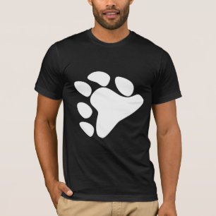 T-SHIRT SYMBOLE DE PATTE D'OURS BLANC