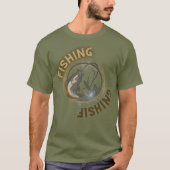 T-shirt Symbole de pêche incliné (Devant)