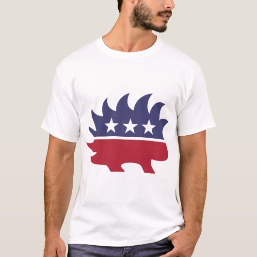 T-shirt Symbole de Porcupine du Parti Libertarien (Devant)