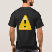 T-shirt Symbole de précaution pour la sécurité de moto (Dos)