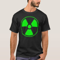 Symbole de rayonnement radioactif nucléaire en ver