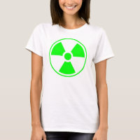 Symbole de rayonnement radioactif nucléaire en ver
