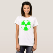 T-shirt Symbole de rayonnement radioactif nucléaire en ver (Devant entier)