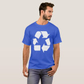 T-shirt Symbole de recyclage blanc cool (Devant entier)